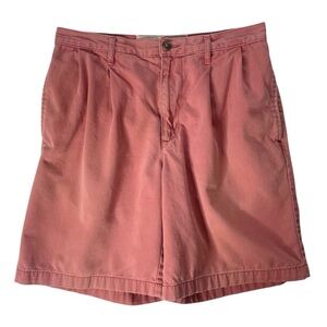 Lands' End The Legacy Chino Shorts Cotton Sunwashed Pleated Preppy Men’s Size 30